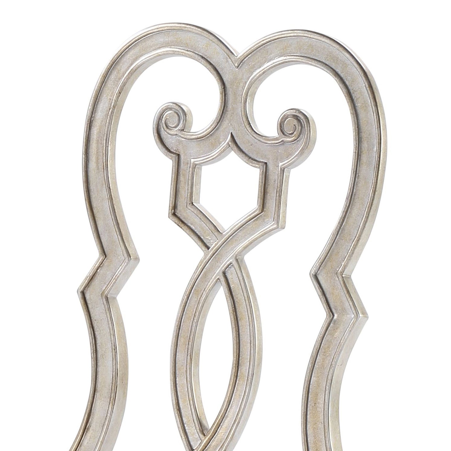 Ivory And Antique Champagne Side Chairs Set Of 2 Solid Ivory Dining Room Foam Rectangular Glam Side Chair Poplar Queen Anne Back Set Of 2 Wood Metal