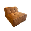 Logan Pet Friendly 4 Piece Sectional Brown Wood Microsuede 4 Seat