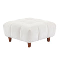 Convertible Sectional Sofa Couch, L Shaped Sofa With Fabric Couch,Modern Design Cream Style Marshmallow Sofa For Living Room And Office,White White Wood Fabric 3 Seat