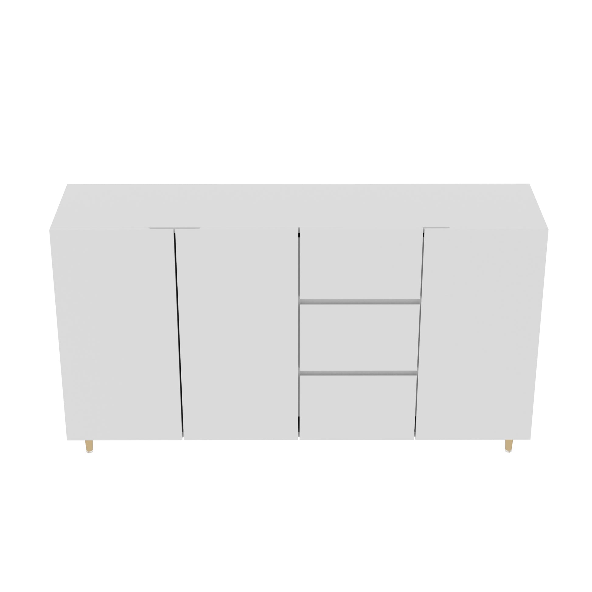 2402Rich Level Of Storage Space, Divided Display Storage One Of The Diversified Side Cabinets, Suitable For Dining Room, Living Room White White Mdf