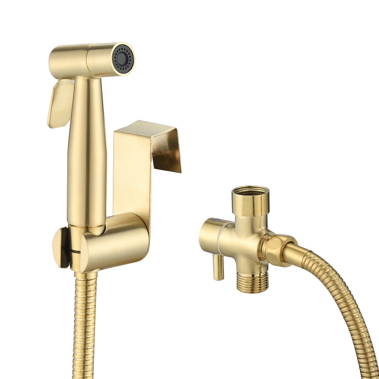 Bidet Sprayer For Toilet, Handheld Cloth Diaper Sprayer Brushed Gold Metal