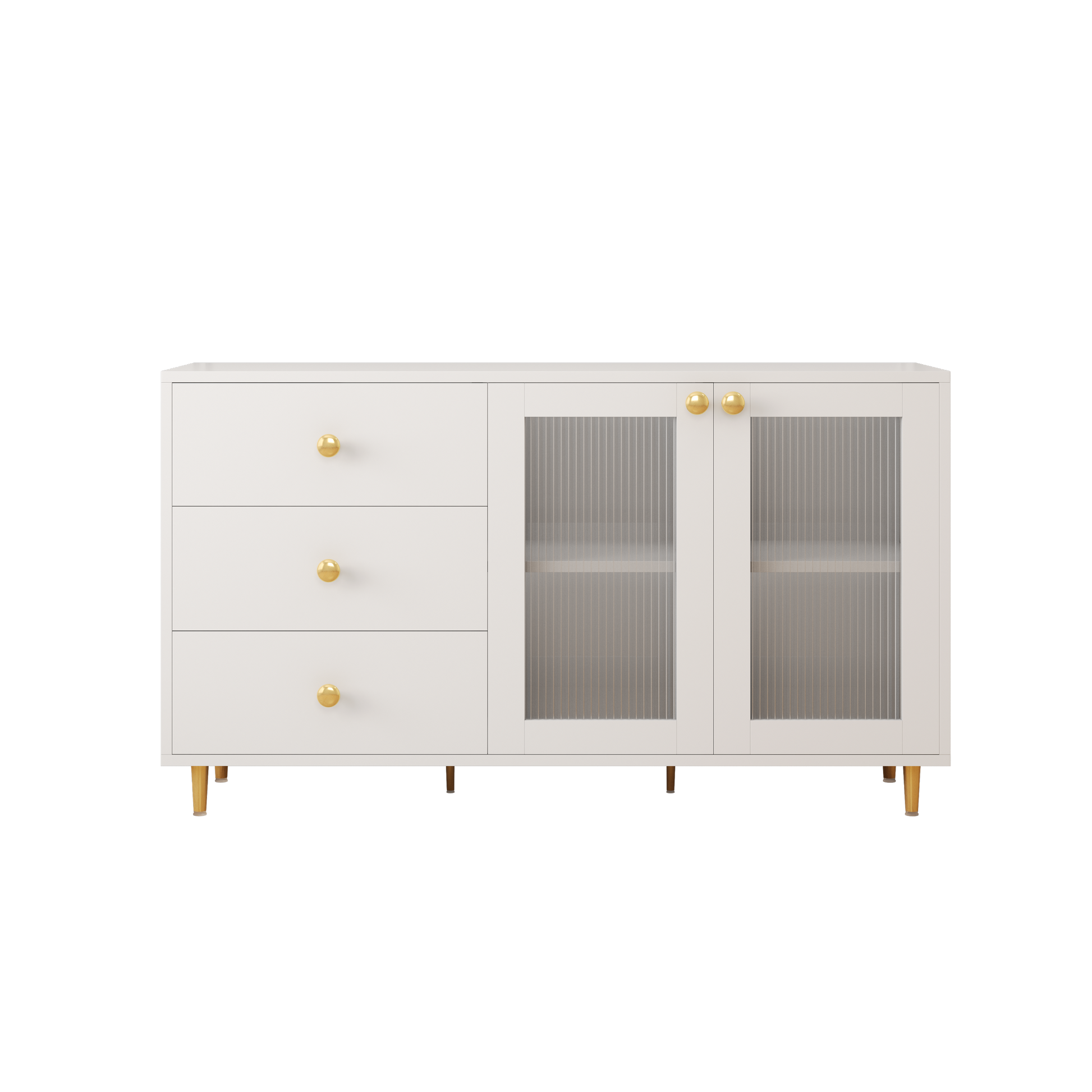 Sleek Modern Minimalist Side Cabinets: Ideal Storage Lockers For Dining Room Or Living Room White Mdf