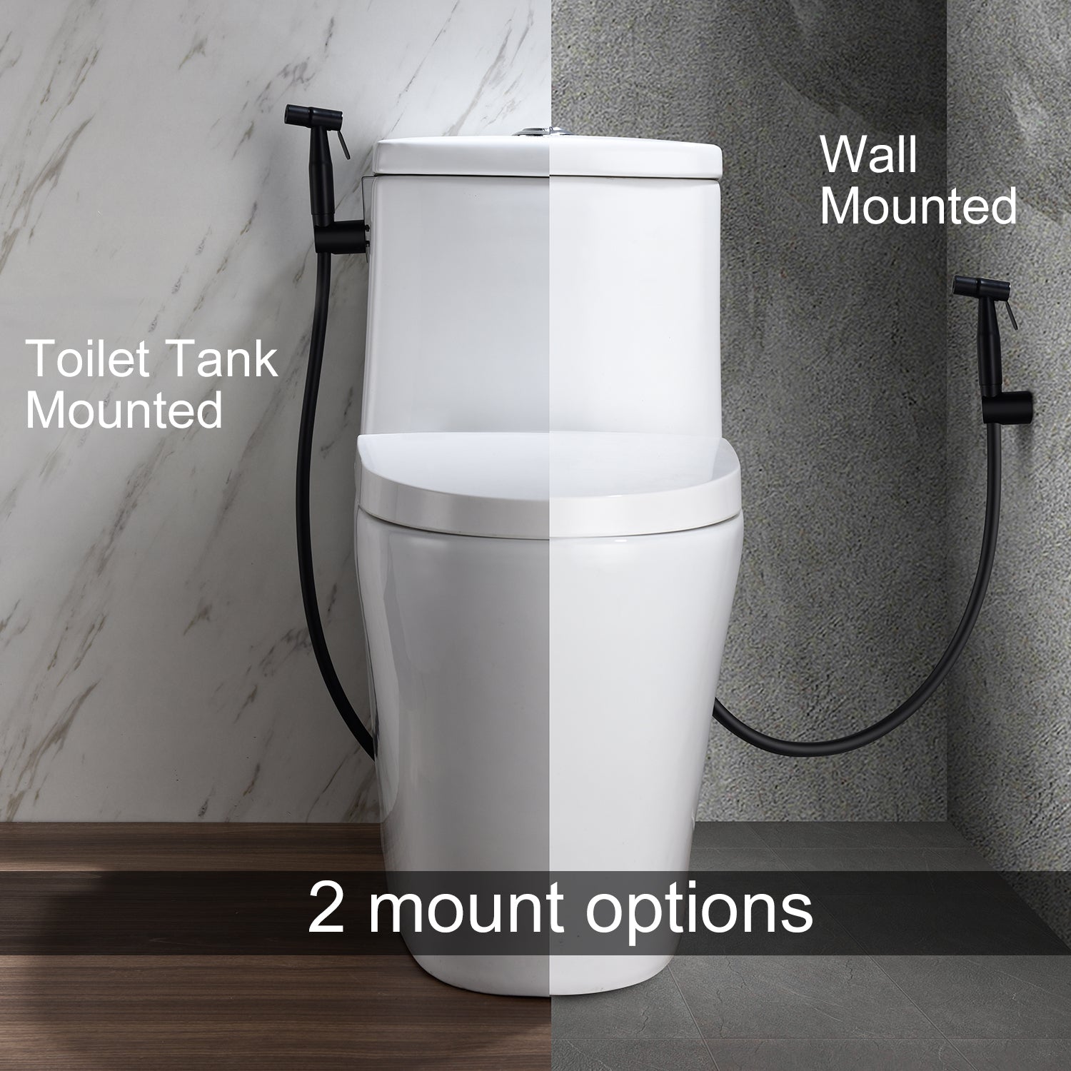 Bidet Sprayer For Toilet, Handheld Cloth Diaper Sprayer Matte Black Metal