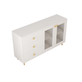 Sleek Modern Minimalist Side Cabinets: Ideal Storage Lockers For Dining Room Or Living Room White Mdf