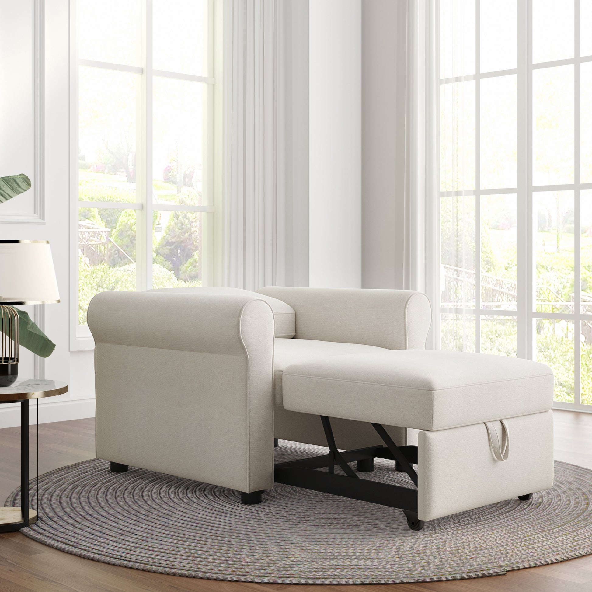 In Sofa Bed Chair, Convertible Sleeper Chair Bed,Adjust Backrest I