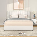 Same As B083119691 Anda Queen Size Ivory Boucle Upholstered Platform Bed With Patented 4 Drawers Storage, Tufted Headboard, Wooden Slat Mattress Support, No Box Spring Needed Box Spring Not Required Queen Ivory Bedroom