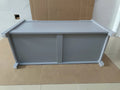 Kids Wooden Toy Box Storage With Safety Hinged Lid For Ages 2 Gray Gray Mdf