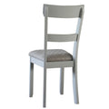 Two Tone Grey And Pearl Grey Ladder Back Side Chairs Set Of 2 Solid Grey Dining Room Foam Rectangular Glam Side Chair Rubberwood Ladder Back Set Of 2 Wood Fabric