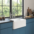 White Farmhouse Sink Deep Apron Sink Undermount Farmhouse Kitchen Sink Single Farm Sink White Ceramic