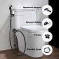 Bidet Sprayer For Toilet, Handheld Cloth Diaper Sprayer Matte Black Metal