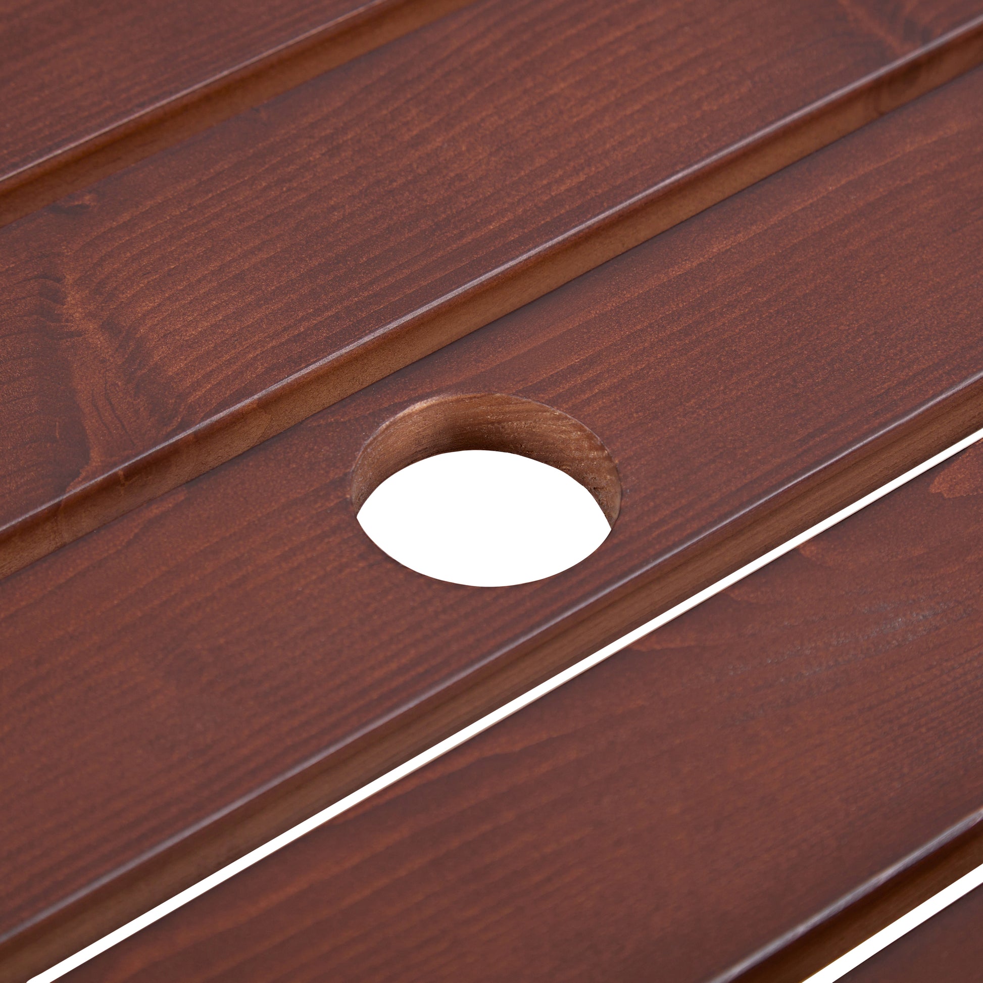 Outdoor 6 Person Picnic Table, 6 Person Round Picnic Table With 3 Built In Benches, Umbrella Hole, Outside Table And Bench Set For Garden, Backyard, Porch, Patio, Brown Brown Wood Metal