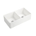 Farmhouse Apron Front White Ceramic Kitchen Sink White Ceramic