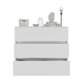 Austin Three Drawer Dresser, Pull Out Mechanism White White Bedroom Modern Particle Board Particle Board