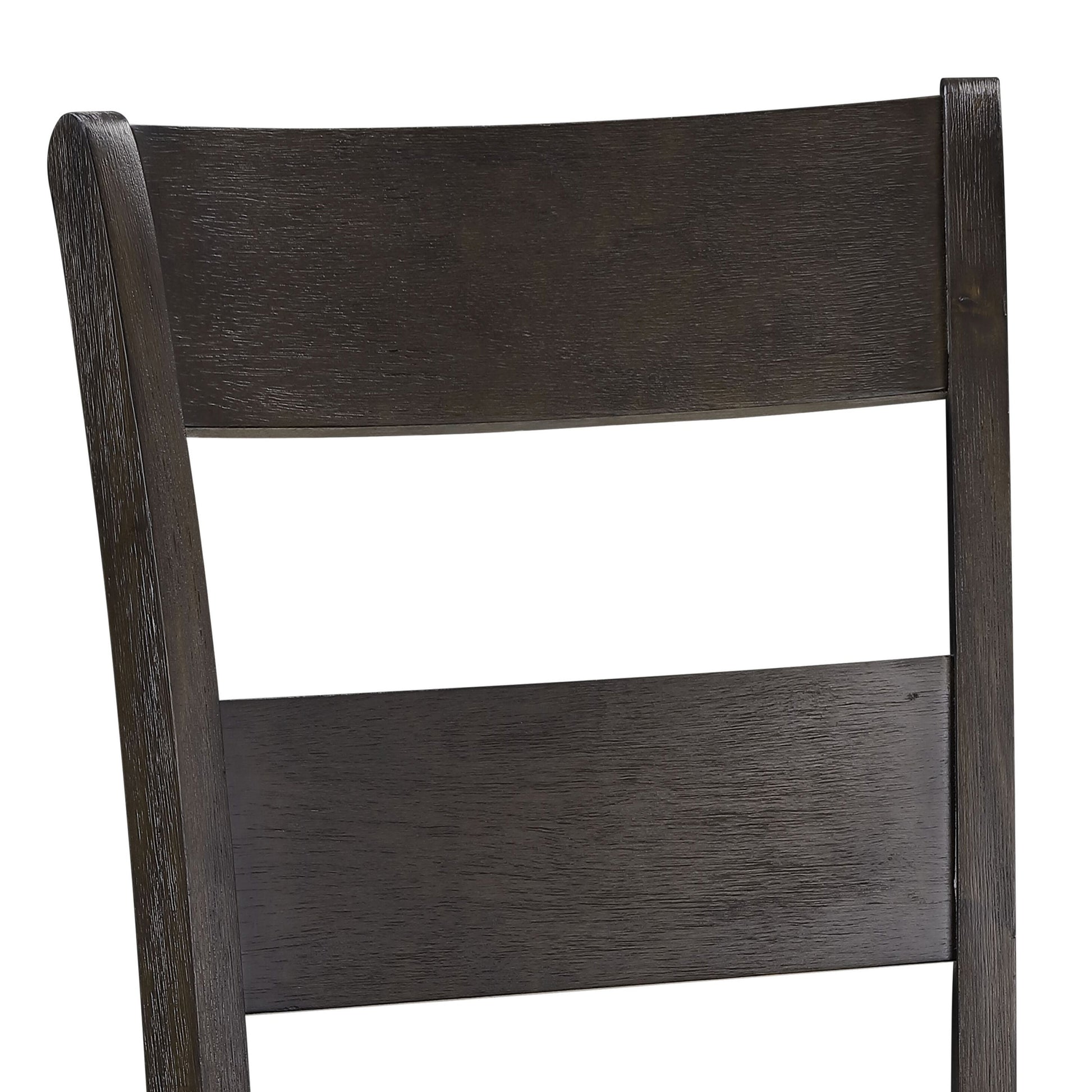 Distressed Walnut Ladder Back Side Chairs Set Of 2 Solid Distressed Brown Dining Room Rectangular Transitional Side Chair Acacia Ladder Back Set Of 2 Wood