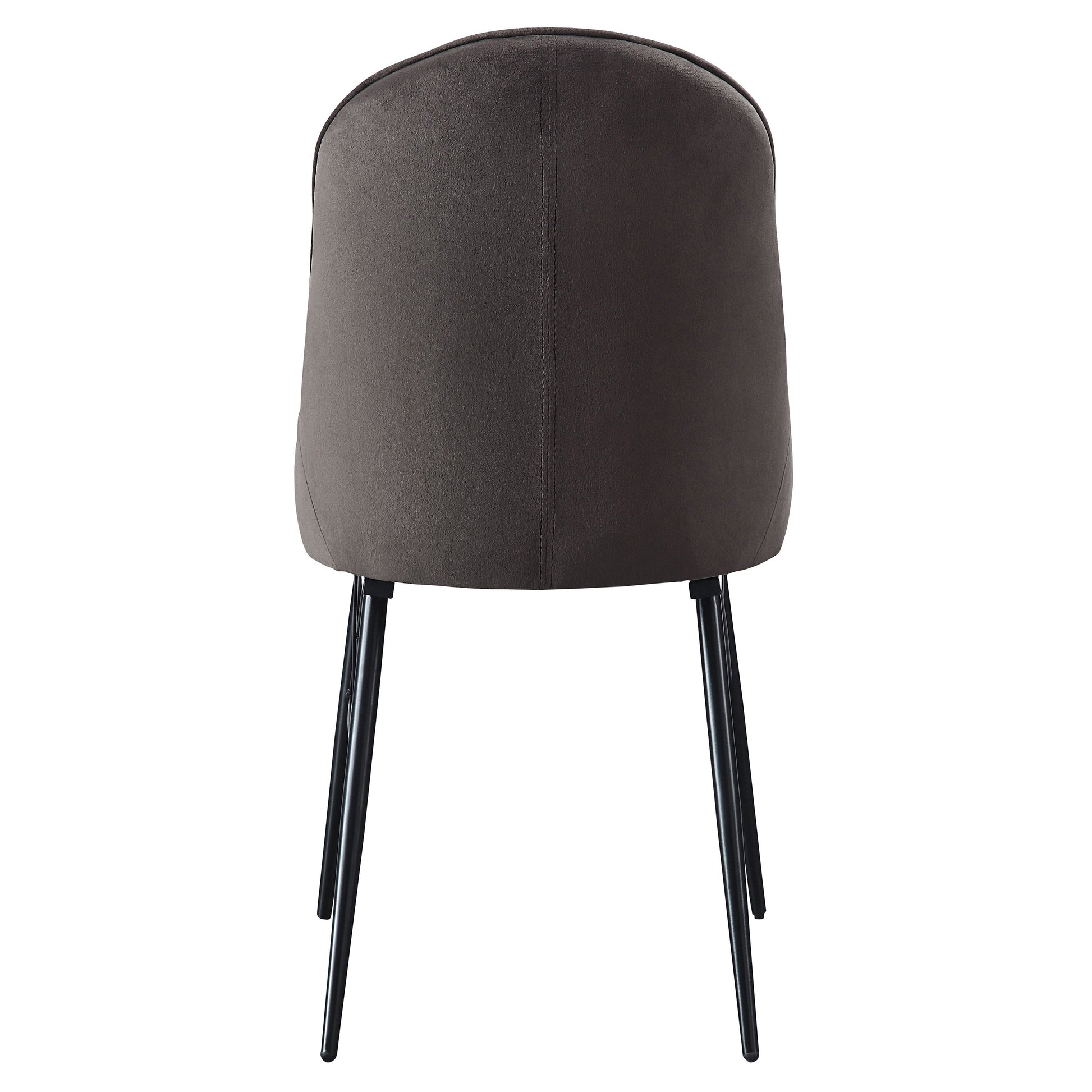 Grey And Black Tufted Back Dining Chairs Set Of 2 Solid Black Grey Dining Room Foam Rectangular Contemporary Side Chair Solid Back Set Of 2 Wood Fabric