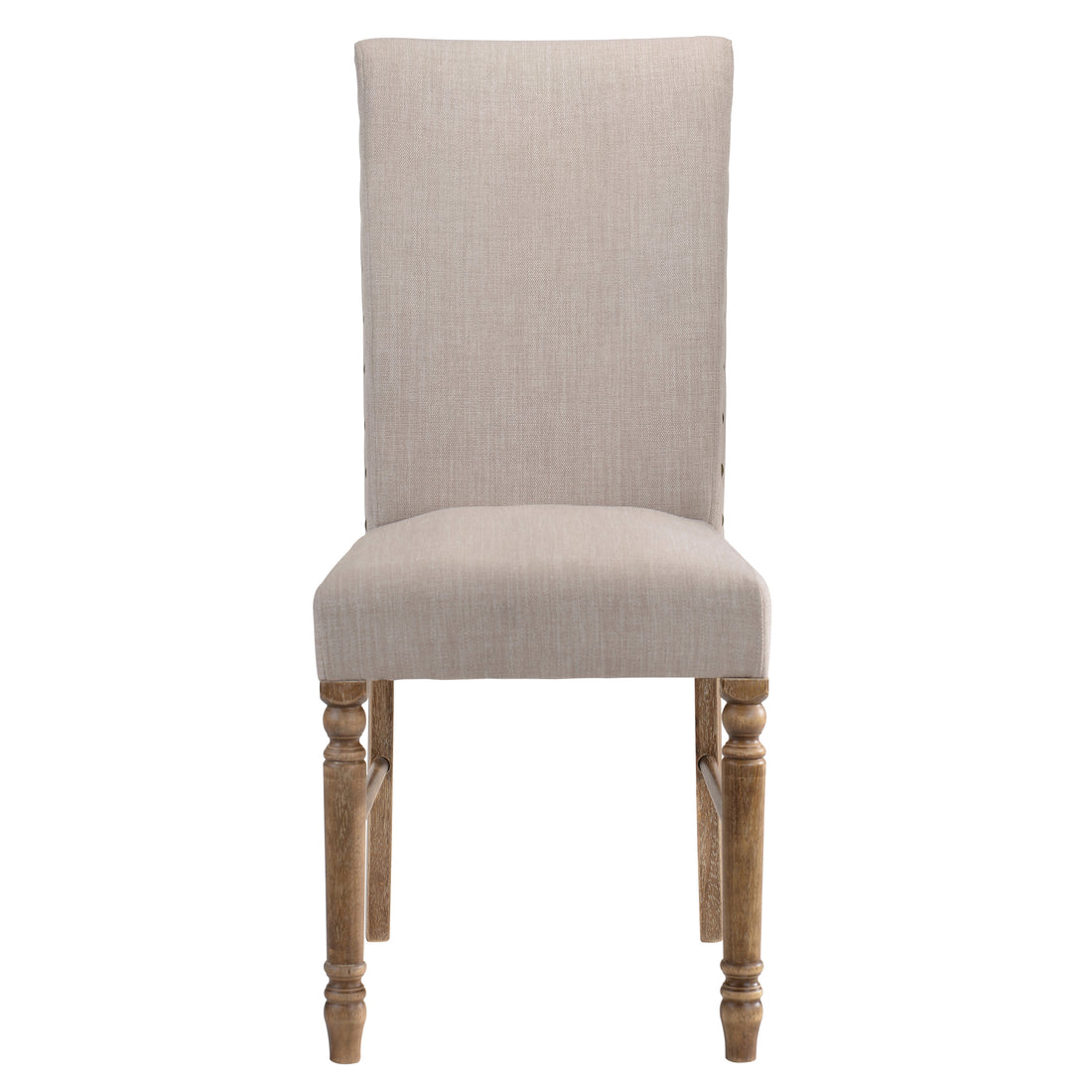 Cream And Weathered Oak Tight Back Parson Chairs Set Of 2 Solid Cream Brown Dining Room Foam Rectangular Contemporary Side Chair Rubberwood Solid Back Set Of 2 Linen