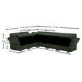L Shaped Modular Sectional Corner Sofa Couch, 6 Seat Modular Sectional Sofa With Chaise For Living Room, Adjustable Arms And Backs Green Green Polyester 6 Seat