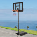 Outdoor Portable Basketball Rack, Suitable For Children And Adults, Durable Family Game Set Black Iron Plastic