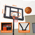 Outdoor Portable Basketball Rack, Suitable For Children And Adults, Durable Family Game Set Black Iron Plastic