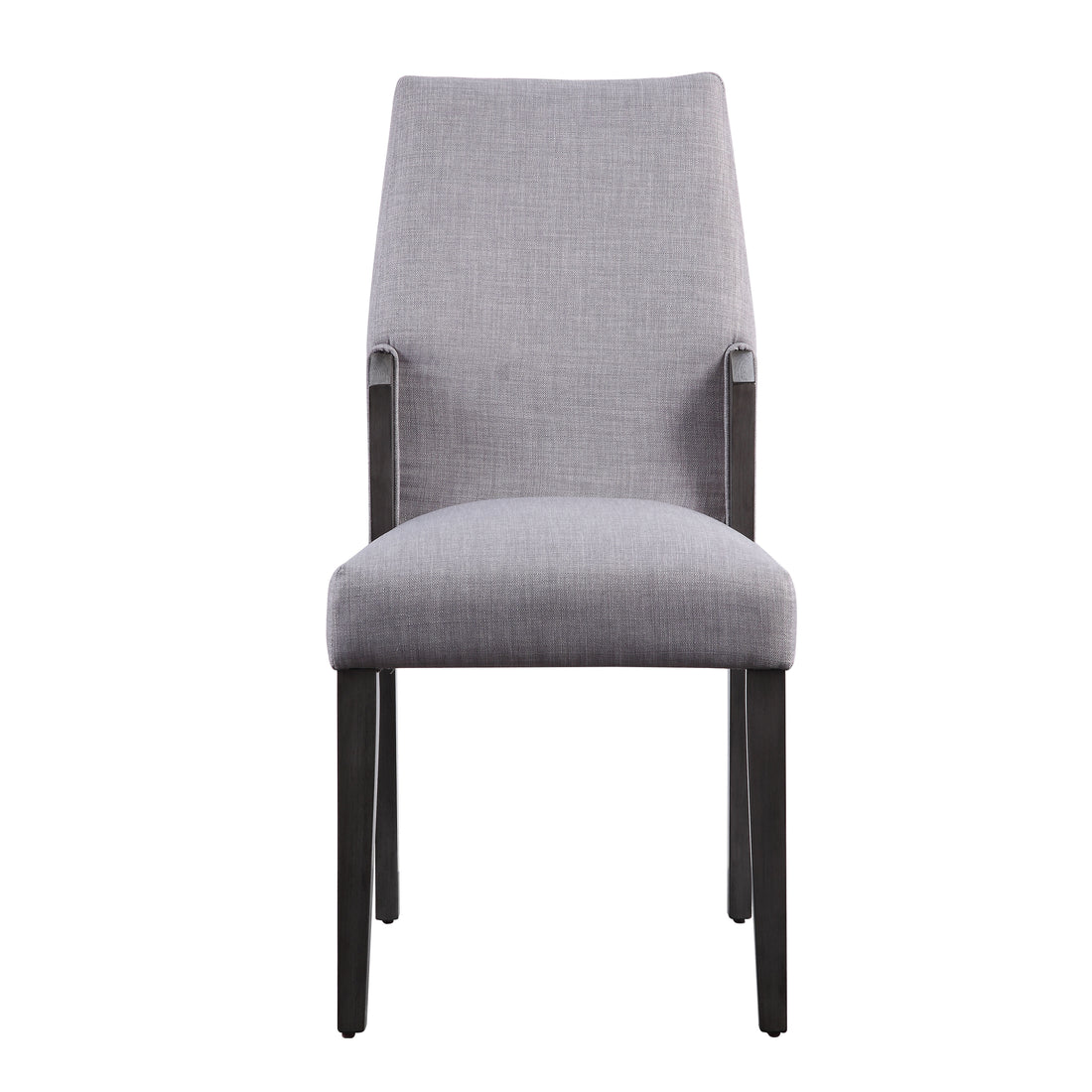 Dove Grey And Grey Oak Upholstered Side Chairs Set Of 2 Grey Dining Room Foam Rectangular Traditional Side Chair Solid Back Set Of 2 Wood Fabric