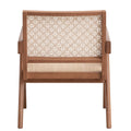 Beige And Natural Accent Chair Natural Primary Living Space Modern Wood Rattan