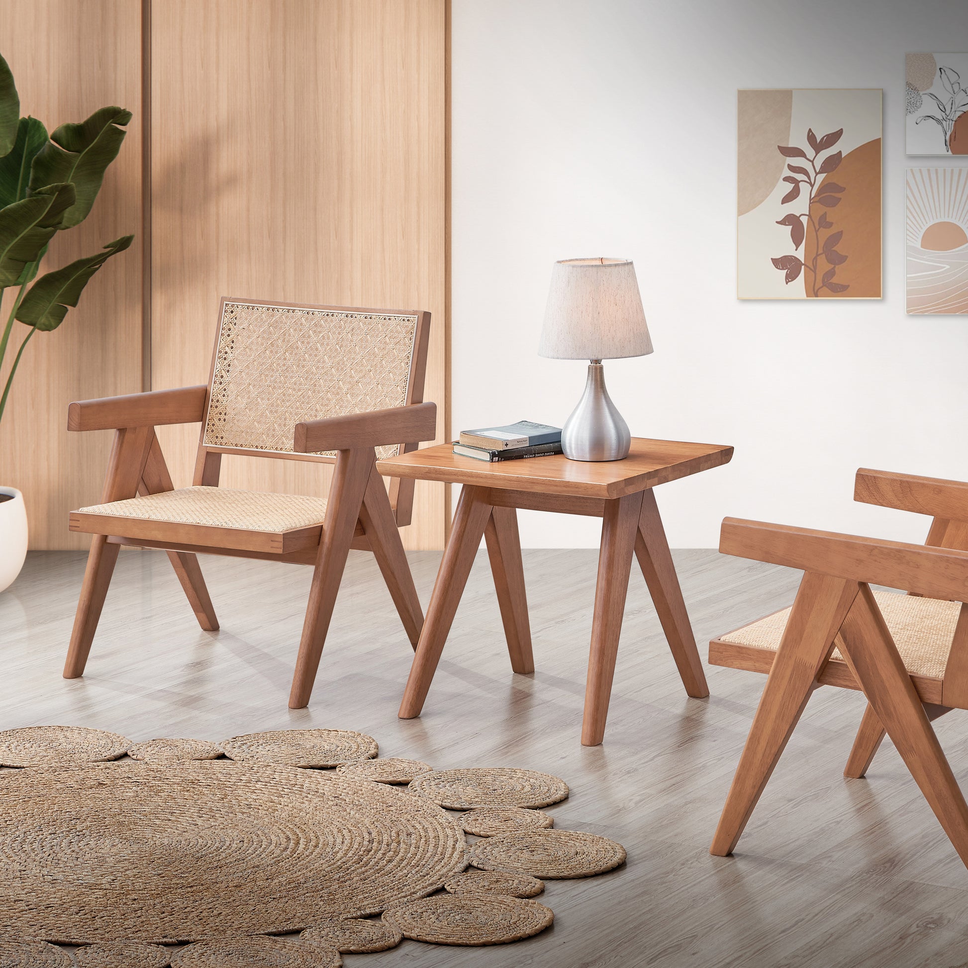 Natural Accent Table Natural Primary Living Space Rectangular Rubber Wood