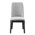 Light Grey And Grey Oak Upholstered Side Chairs Set Of 2 Gray Dining Room Contemporary Side Chair Hickory Solid Back Set Of 2 Foam Linen