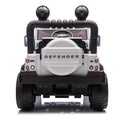 Licensed Land Rover Defender Volta 5008 24V Kids Ride On Car W Parents Control,2Wd,Four Wheel Suspension,Bluetooth,Mp3,Music,Adjustable Volume,Power Display,Led Lights,Speeds 1.86 3.11Mph For Kids 3 7 White Polypropylene
