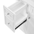 30 Inch Bathroom Vanity Cabinet With Ceramic Basin, Double Layer Drawer, Deep Drawer And Adjustable Shelf White Bathroom Solid Wood Mdf