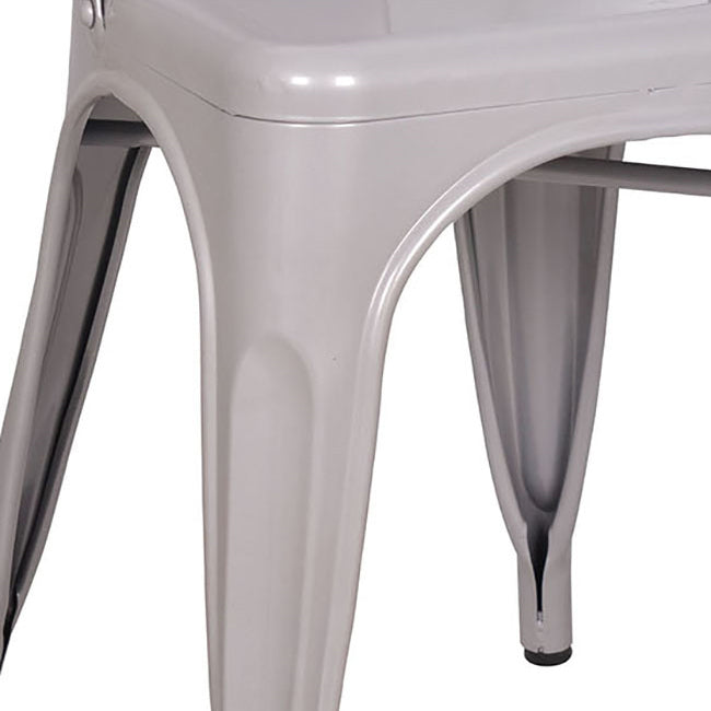 Silver Stackable Side Chair Set Of 2 Solid Silver Dining Room Side Chair Set Of 2 Metal