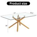 Large Modern Minimalist Rectangular Glass Dining Table For 6 8 With 0.39