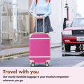 Hardshell Luggage Sets With Bags Lightweight Suitcase Double Spinner Wheels With Tsa Lock ,Single Vintage Luggage 24 In,Pink Pink Abs