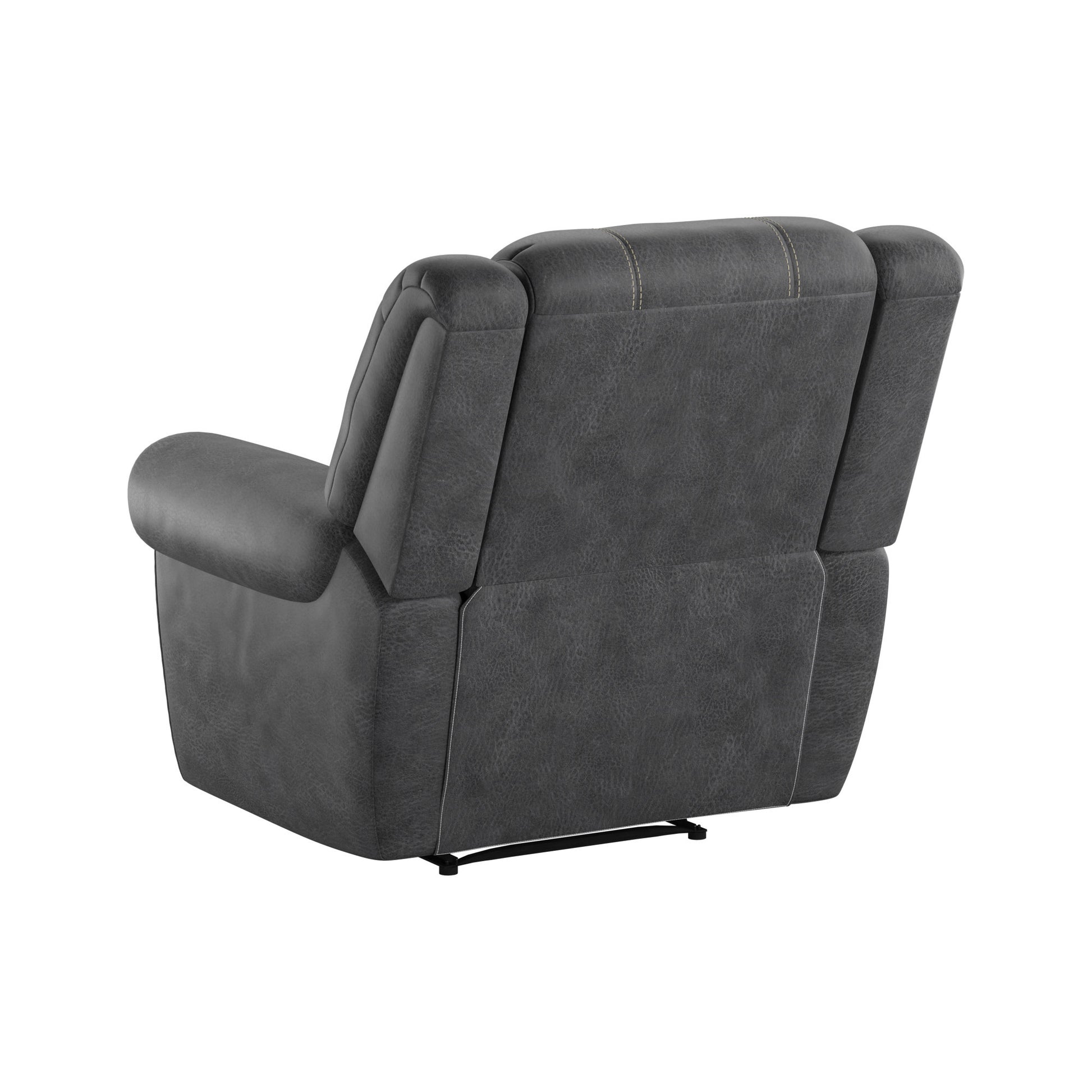 Ferrar Gray Gliding Recliner Gray Foam Solid Wood