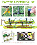 100Ft Drip Irrigation Kit Plant Watering System 8X5Mm Blank Distribution Tubing Diy Automatic Irrigation Equipment Set For Garden Greenhouse Flower Bed Patio Lawn Black Brass