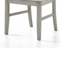 Pane 21 Inch Set Of 2 Dining Chairs, Ladderback, Gray Wood, Gray Fabric Gray Wood