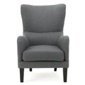 Hi Back Studded Chair,Arm Chair,Living Room, Study And Bedroom Grey Fabric