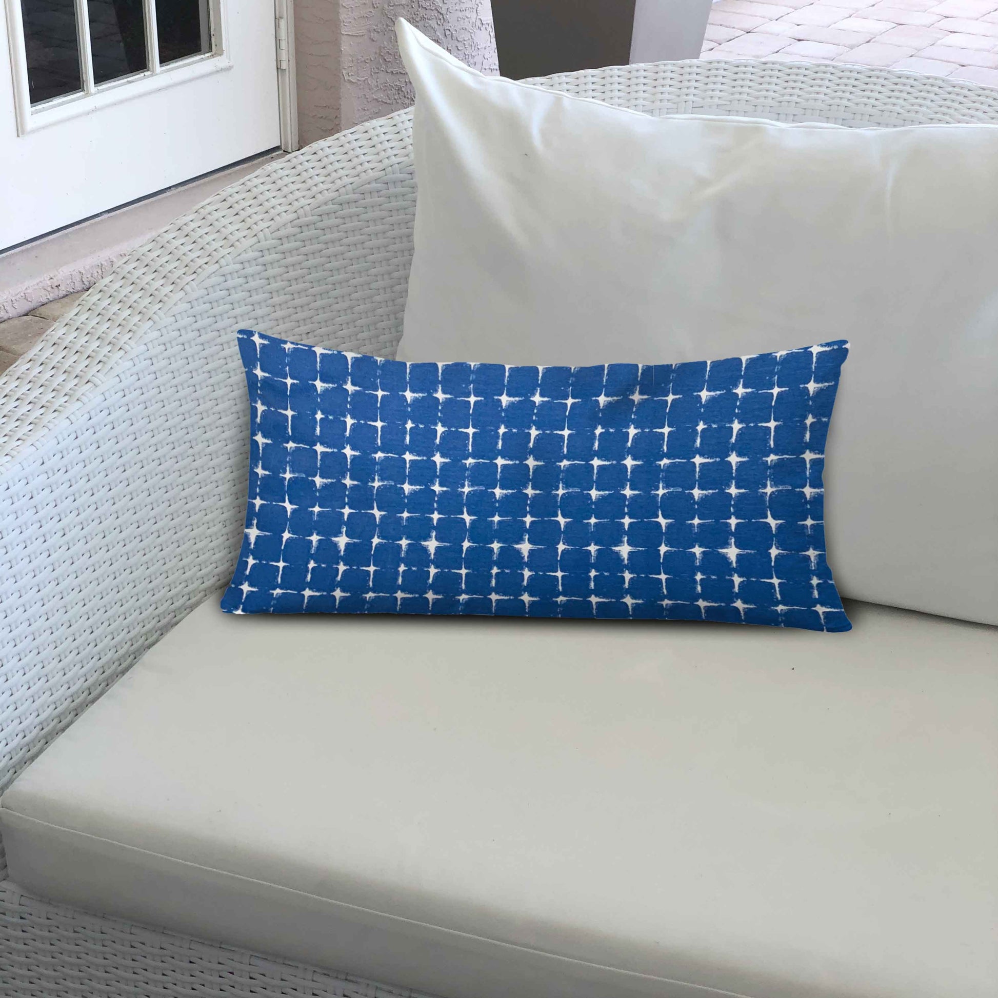 Flashitte Indoor Outdoor Soft Royal Pillow, Sewn Closed, 12X12 Multicolor Polyester