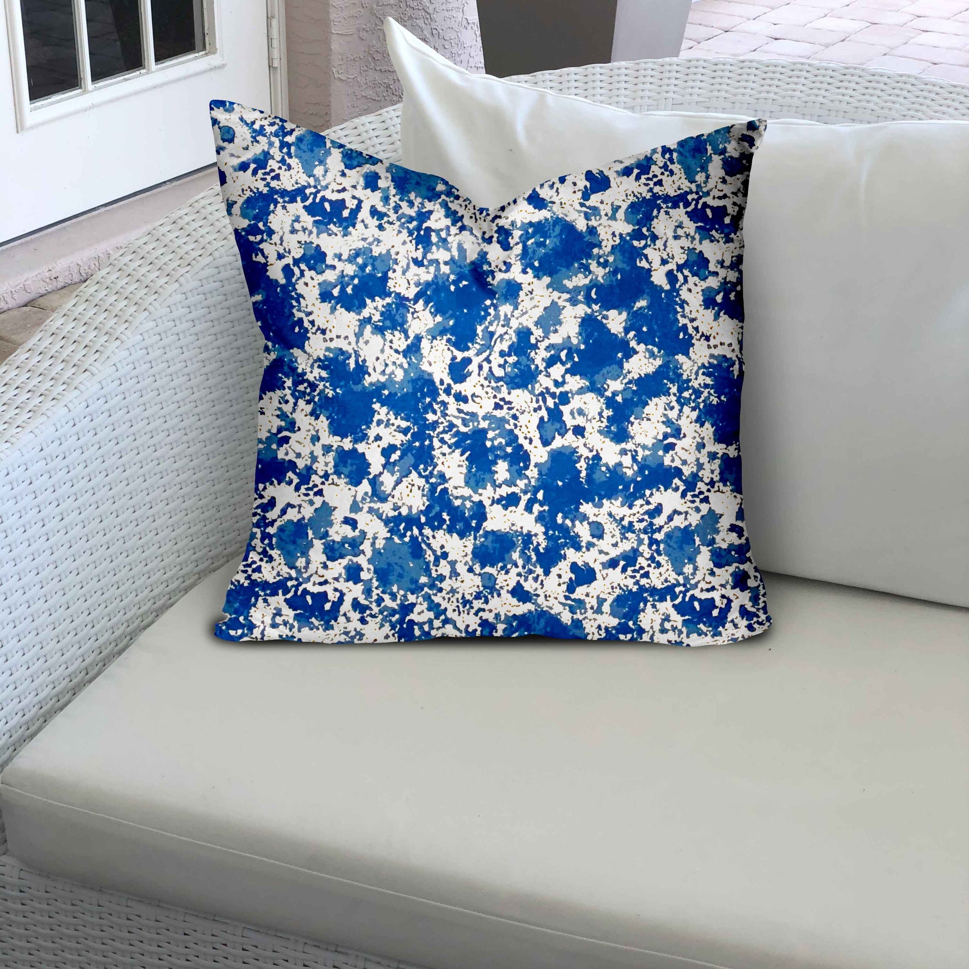 Sandy Indoor Outdoor Soft Royal Pillow, Sewn Closed, 12X12 Multicolor Polyester