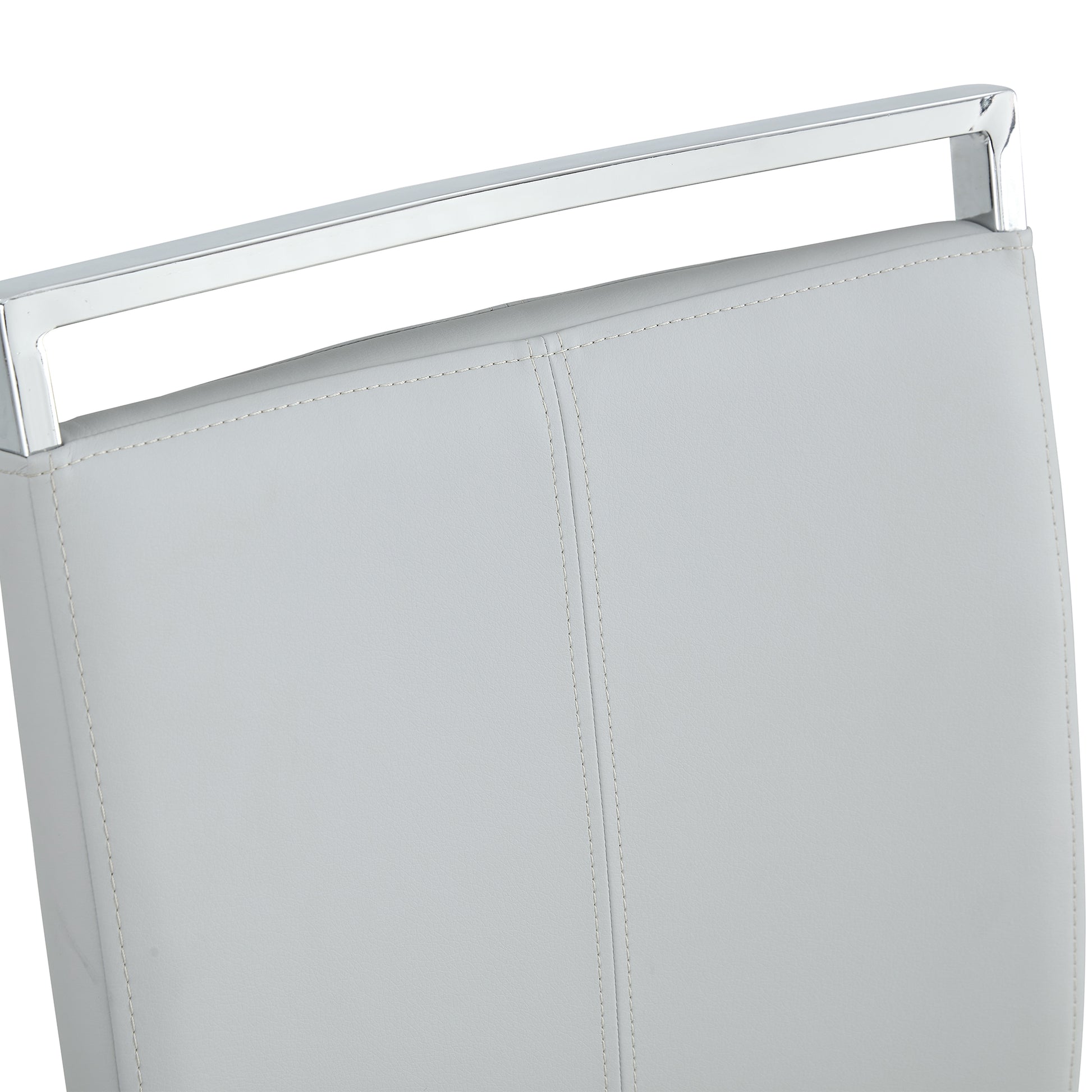 Table And Chair Set.A Rustic Industrial Rectangular Mdf Black Dining Table With Mdf Desktop And Electroplated Silver Metal Legs.Paried With 6 Chairs With Pu Cushion And Metal Legs. Black,Light Gray,Silver Seats 6 Mdf Metal