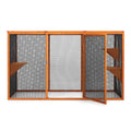 Detachable Cat Enclosure With Waterproof Roof And 3 Jumping Platforms, Orange Orange Wood