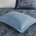 5 Piece Jacquard Bedspread Set With Throw Pillows Navy King Queen Navy Cotton