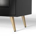 Modern High Gloss Black Tv Stand For Tv'S Up To 75