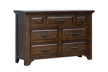 Verna Brown 7 Drawer Dresser Brown Engineered Wood