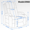 Infinite Position Up To 350 Lbs Power Lift Recliner Chair For Elderly, Heavy Duty Motion Mechanism With 8 Point Vibration Massage And Lumbar Heating, Usb Charging Port, Cup Holders, Brown White Metal Primary Living Space Heavy Duty Pine Brown Faux