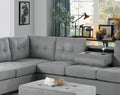 Modern Living Room 3 Piece Reversible Sectional With Drop Down Cup Holders Sofa Chaise Ottoman Storage Gray Microfiber Upholstered Tufted Details Gray Microfiber Wood Primary Living Space Modern L Shaped Plywood,Solid Wood 6 Seat