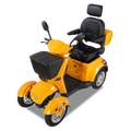 Xl3D4L Electric Mobility Recreational Travel Scooter For Adults,Mobility Scooters For Seniors, 4 Wheel Powered Mobility Scooters Yellow Abs Pc Abs Pc
