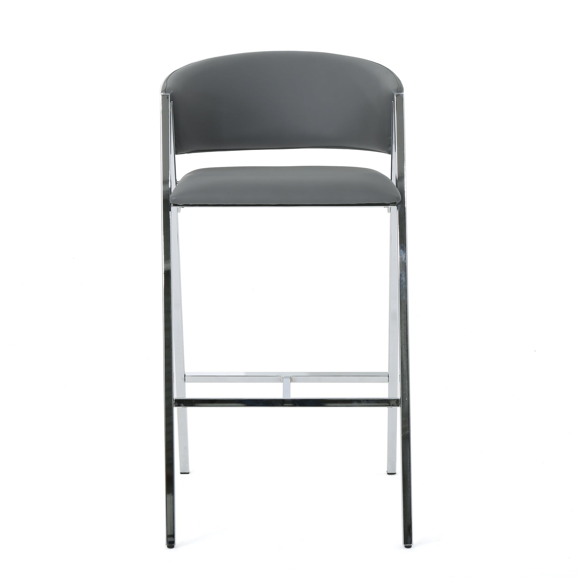 Bar Chair Mp2 Set Of 2 Grey Pu