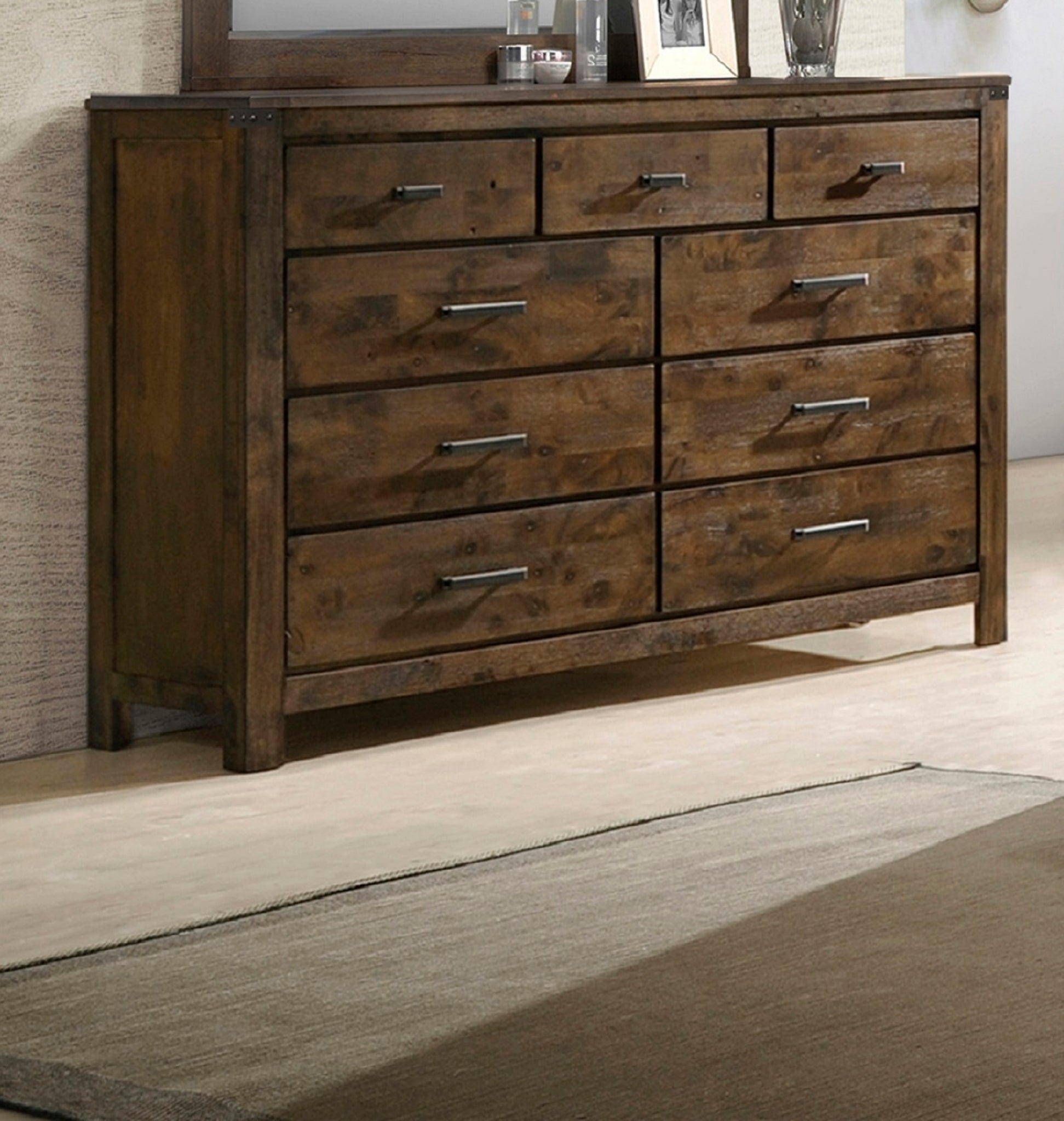 1Pc Rustic Industrial Style Brown Seven Drawer Dresser Bedroom Solid Wood Wooden Furniture Brown Bedroom Contemporary,Industrial,Rustic Wood 1Pc Rustic Industrial Style Brown Seven Drawer Dresser Bedroom Solid Wood Wooden Furniture Brown Bedroom Contemporary,Industrial,Rustic Wood