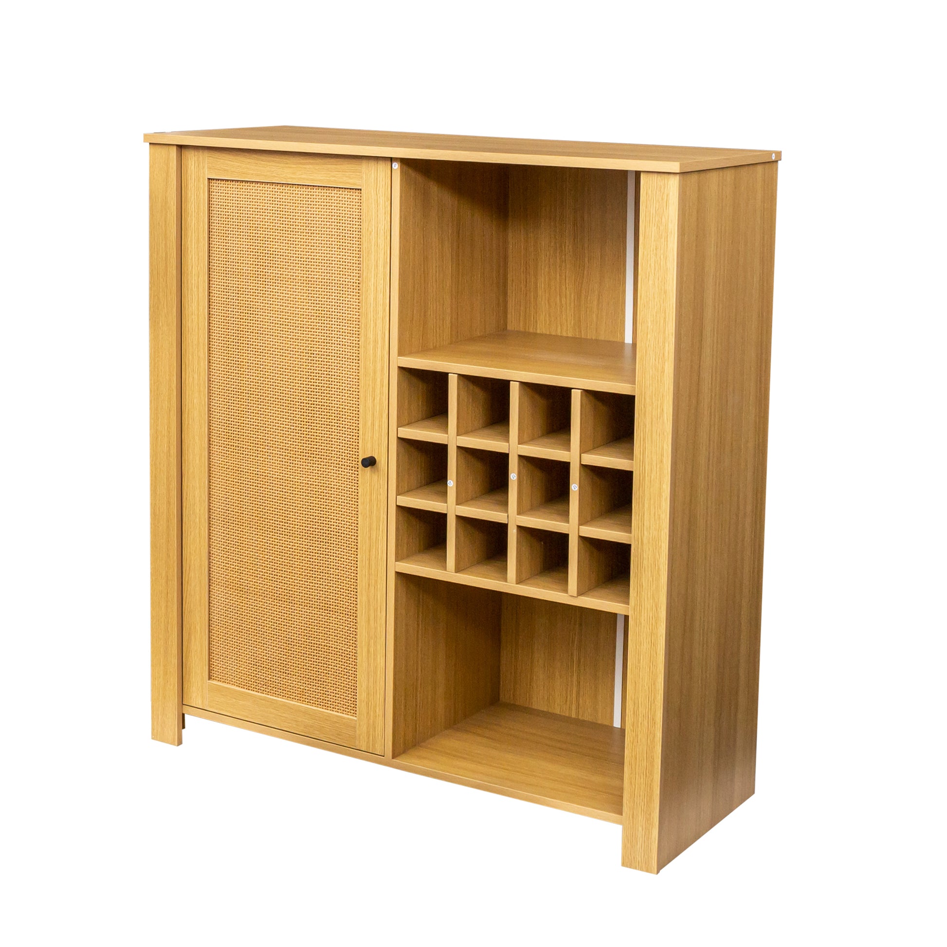 Storage Cabinet, Rattan Cabinet With 2 Adjustable