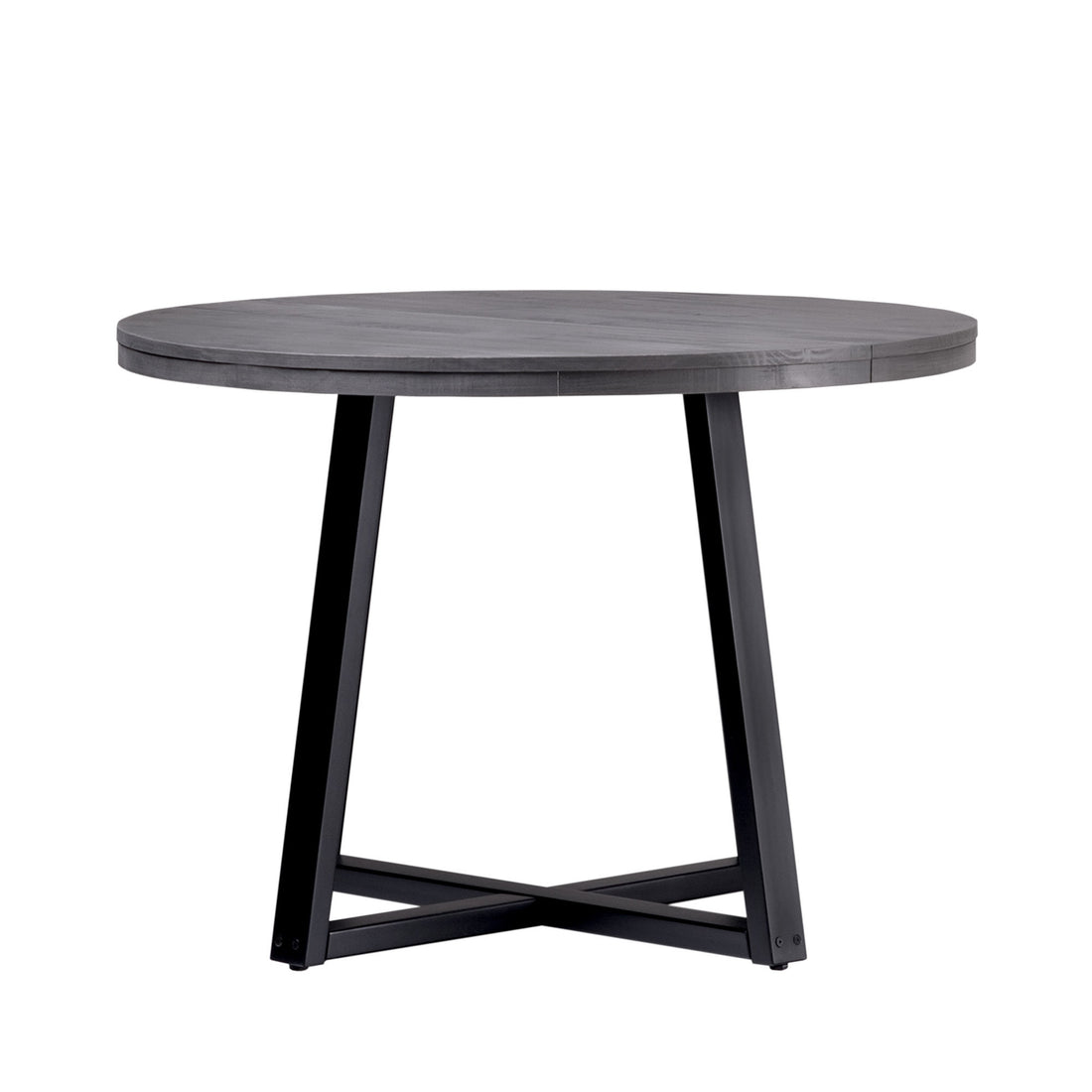 Rustic Distressed Solid Wood Round Dining Table Grey Gray Pine Pine